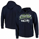 Men's Seattle Seahawks G III Sports by Carl Banks Perfect Season Full Zip Hoodie College Navy,baseball caps,new era cap wholesale,wholesale hats